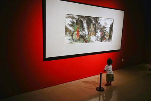 Ink artist Lu Xiujing is holding a solo exhibition at the National Art Museum of China in Beijing, showcasing some 100 paintings, until Sept 2..jpg