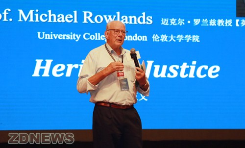 Michael Rowlands, an emeritus professor of Anthropology and Material Culture at University College of London, makes a keynote speech.jpg
