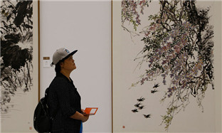 Freehand ink paintings on show in Hangzhou