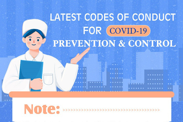 Latest codes of conduct for COVID-19 prevention & control