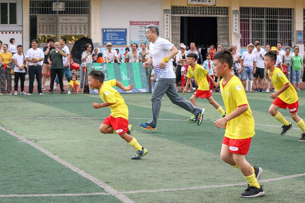 children receive soccer lessons Hangzhou.jpg
