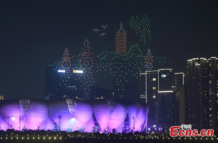 Drone show staged to mark 200-day countdown of Hangzhou Asian Games