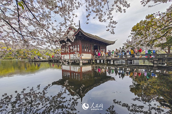 Blooming flowers delight people across Hangzhou