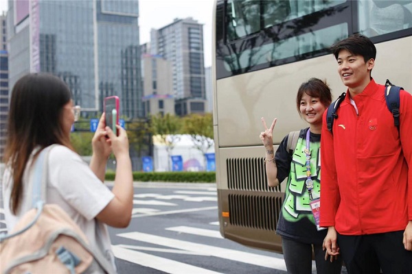 'Swimming Dream Team' arrives at Hangzhou Asian Games Village