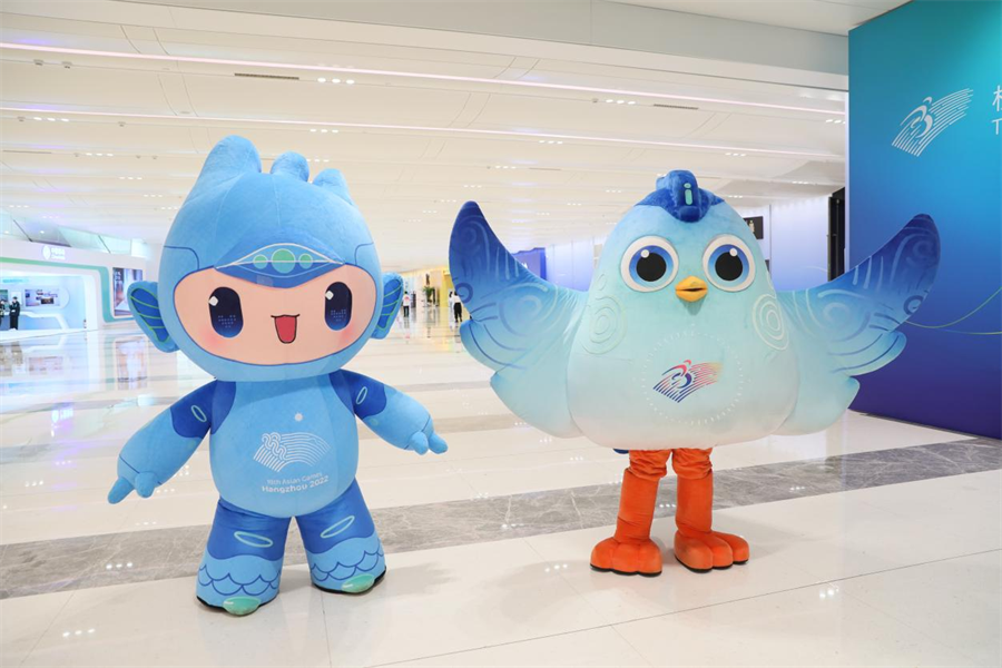 Hangzhou Asian Para Games mascot Feifei soars into Main Media Center