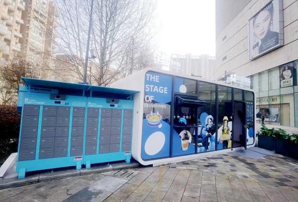 Temporary resting space for deliverymen put into use in Hangzhou