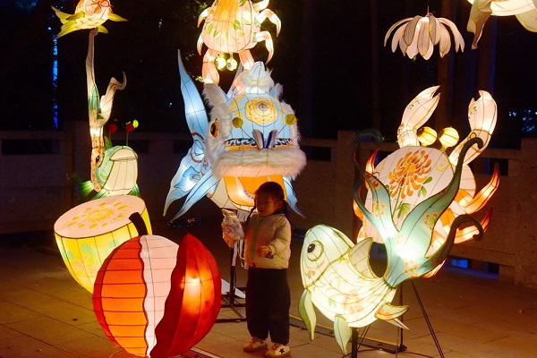 Hangzhou's Dadou Road lights up for New Year