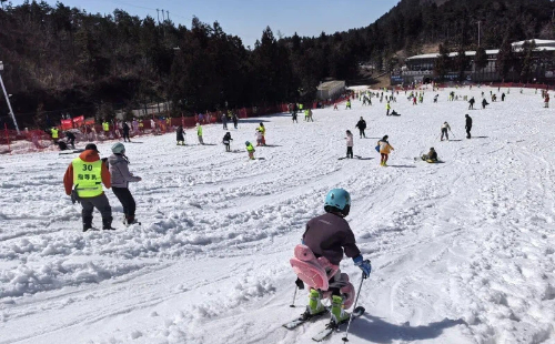 Zhejiang ski resort draws Spring Festival crowds