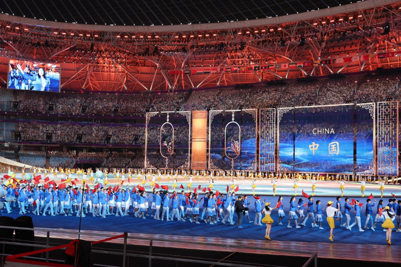 Tech-powered Asiad opening ceremony wins over global journalists