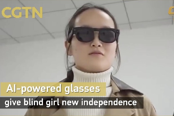 AI-powered glasses give visually impaired girl new independence