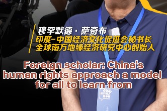 Foreign scholar: China's human rights approach a model for all to learn from
