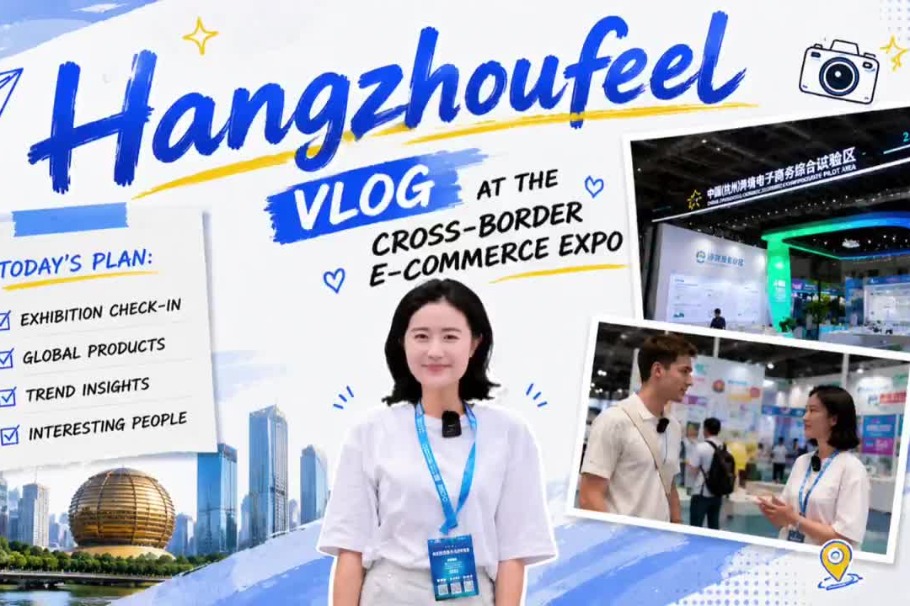 Hangzhoufeel vlog at the cross-border e-commerce expo