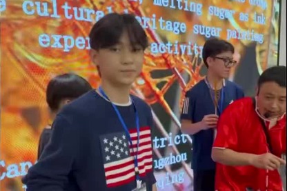 Laotian students experience sugar painting in Yuhang