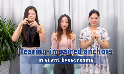 Hearing-impaired anchors in silent livestreams