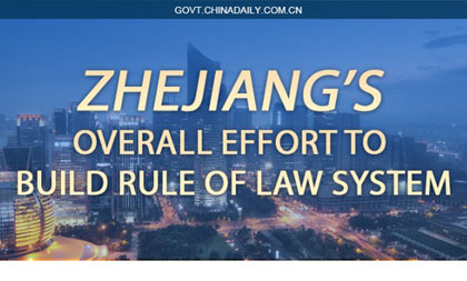 Zhejiang's overall effort to build rule of law system