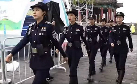 Hangzhou police women patrol Summer Palace