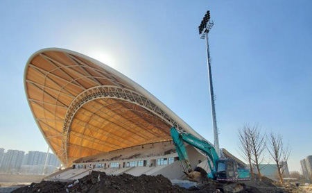 Field hockey stadium for Hangzhou 2022 nears completion
