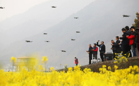 Drones capture golden Tonglu