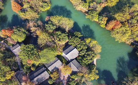 Visiting Xixi Wetland with Josh