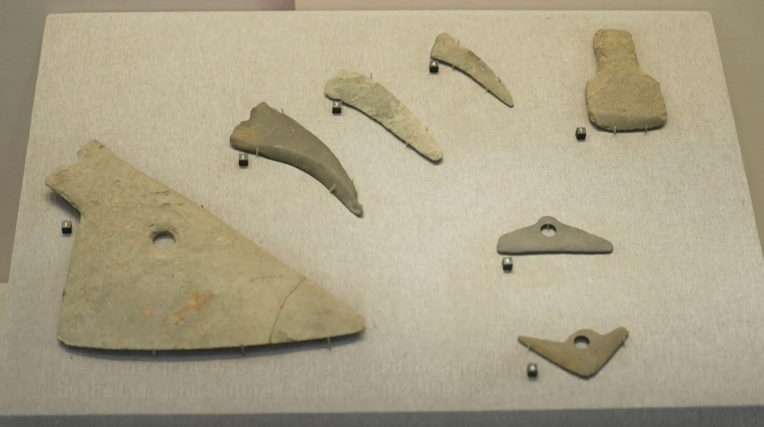 A Glimpse of Five Millennia: Stone sickle in Liangzhu Museum, Hangzhou