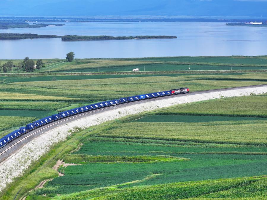 Reaching 100,000th-trip milestone, China-Europe freight train service enhances connectivity, win-win cooperation
