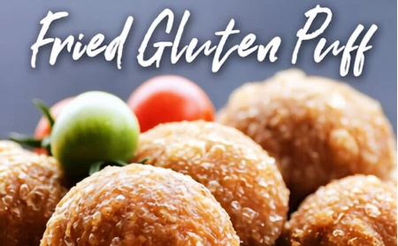 Fried gluten puff